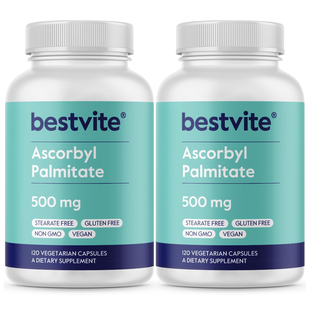 BESTVITE Ascorbyl Palmitate 500mg 240 Veg Caps, vue avant