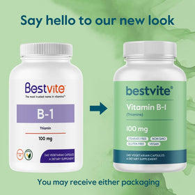 BESTVITE B-1 100mg, présentation des capsules dans un bol