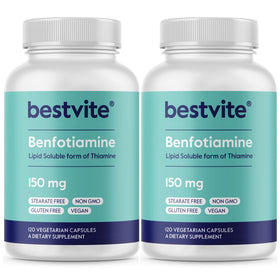 BESTVITE Benfotiamine 150mg 240 Veg Caps packaging front view