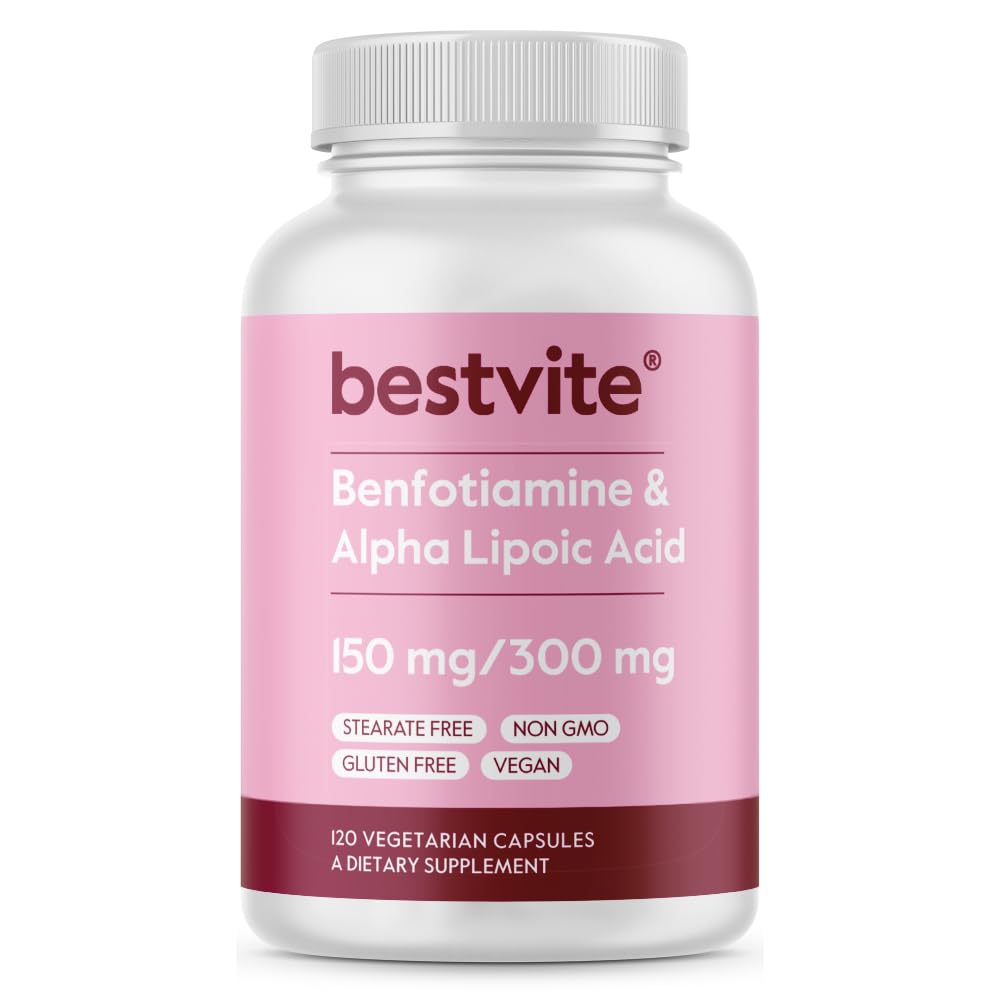 BESTVITE Benfotiamine 150mg Acide Alpha Lipoïque 300mg vue de face
