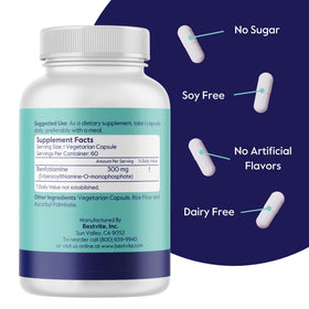 BESTVITE Benfotiamine 300mg, capsule végétale prise en main