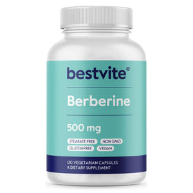 BESTVITE Berberine 500mg 120 Veg Caps, vue avant de l'emballage