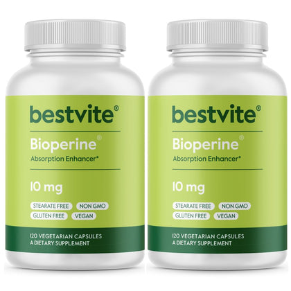 BESTVITE Bioperine 10mg capsules végétariennes face avant