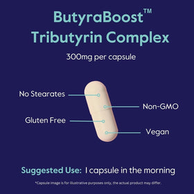 BESTVITE ButyraBoost 300mg Complex de Tributyrine détails des ingrédients