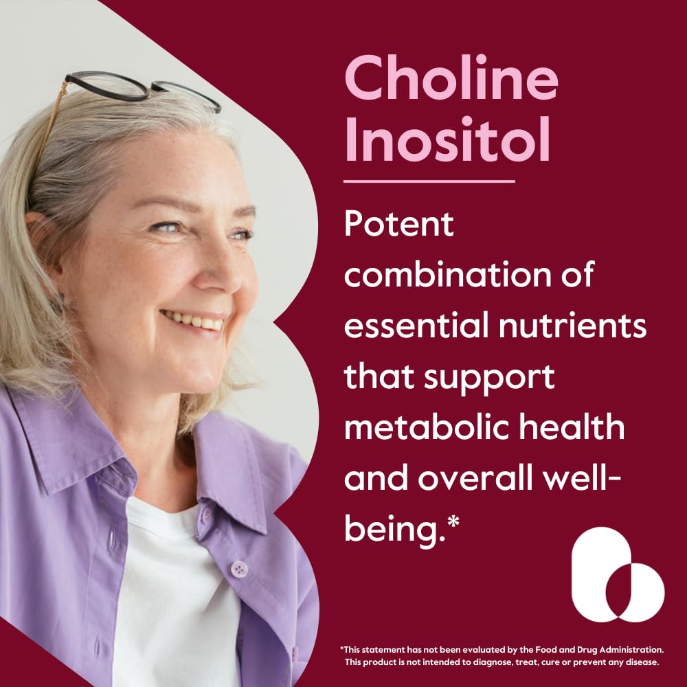 BESTVITE Choline Inositol 250mg 120 Veg Caps arrière