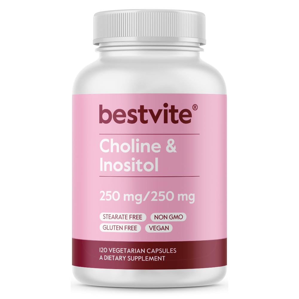 BESTVITE Choline Inositol 250mg 120 Veg Caps avant