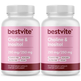 BESTVITE Choline Inositol 250mg 240 Végétales Caps avant