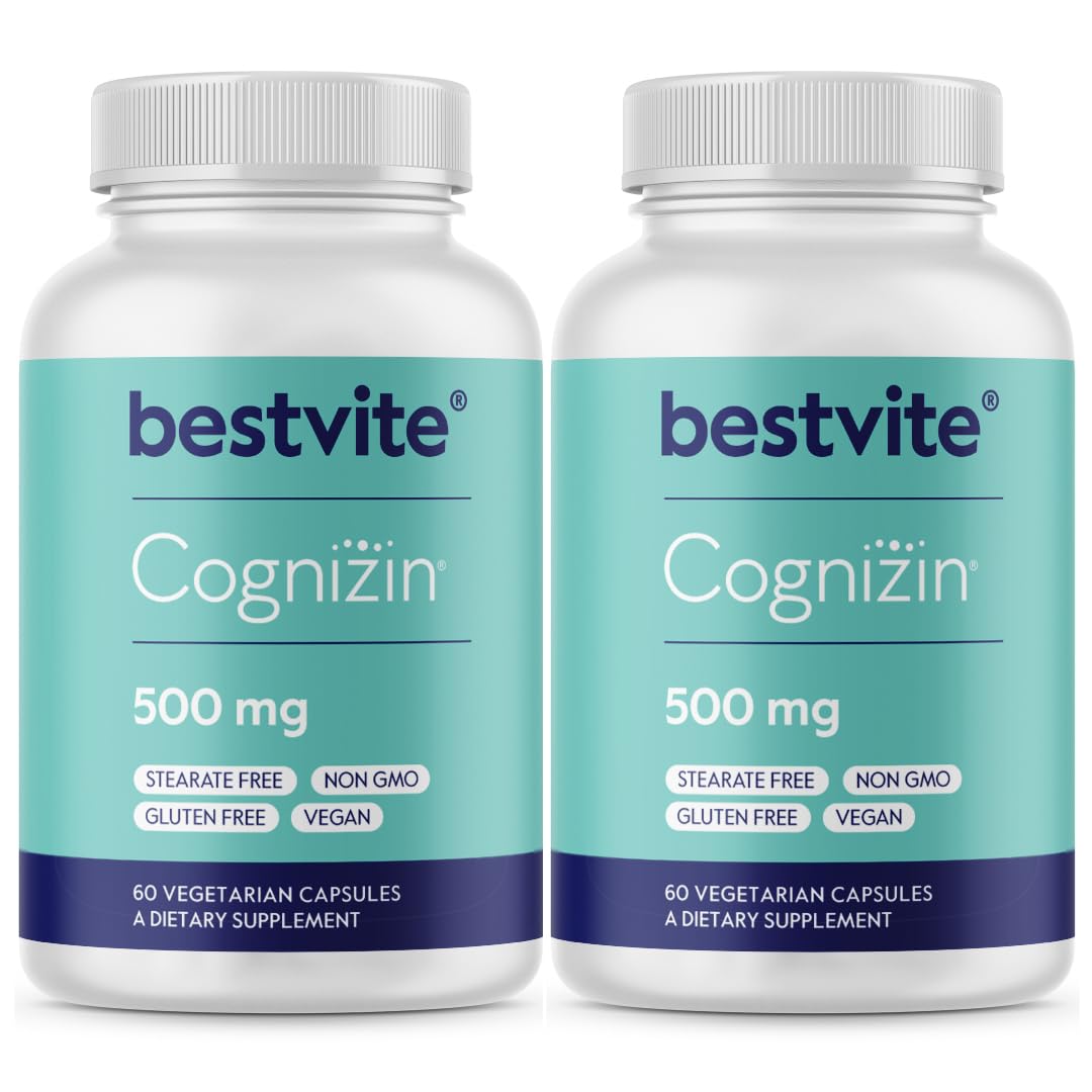 BESTVITE Cognizin Citicoline 500mg 120 Veg Caps vue de face