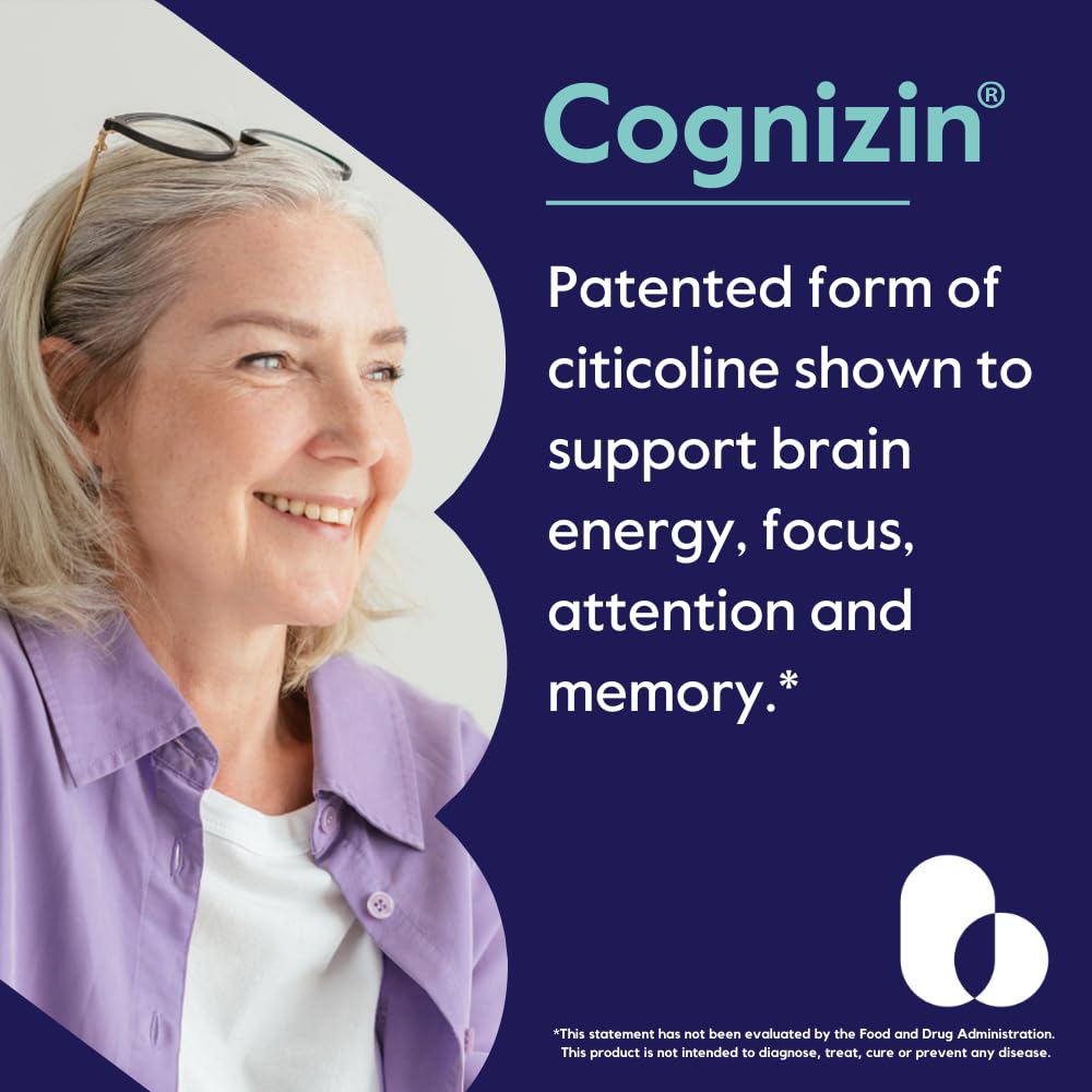 BESTVITE Cognizin Citicoline 500mg étiquette et informations nutritionnelles