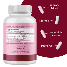 BESTVITE DIM 200mg Bioperine 120 capsules packaging