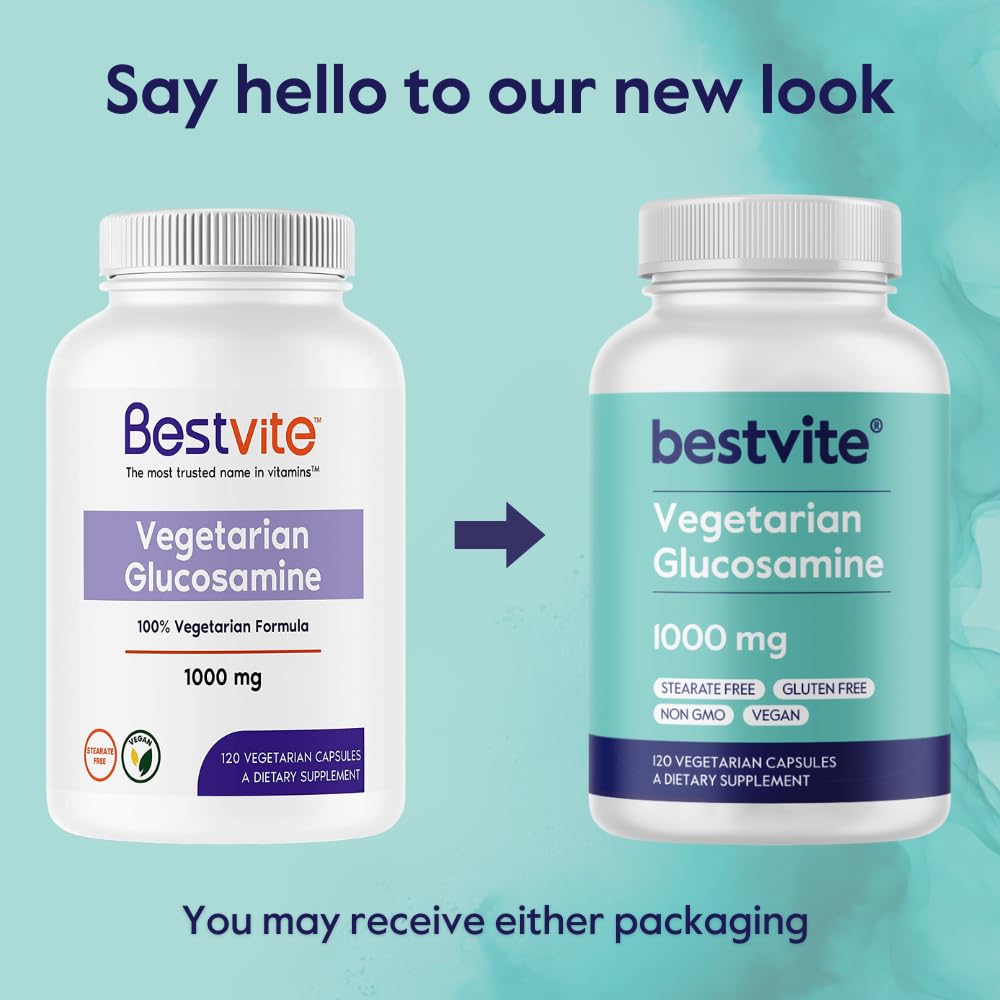 BESTVITE Glucosamine Végétarien 1000mg capsules à l'intérieur