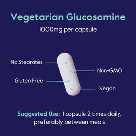 BESTVITE Glucosamine Végétarien 1000mg format vegan