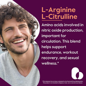 BESTVITE L-Arginine L-Citrulline 500mg 240 Capsules arrière