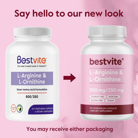 BESTVITE L-Arginine L-Ornithine Capsules - vue de côté