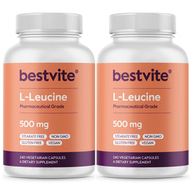 BESTVITE L-Leucine 500mg capsules végétales vue de face