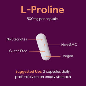 BESTVITE L-Proline 500mg capsules végétariennes ouvertes