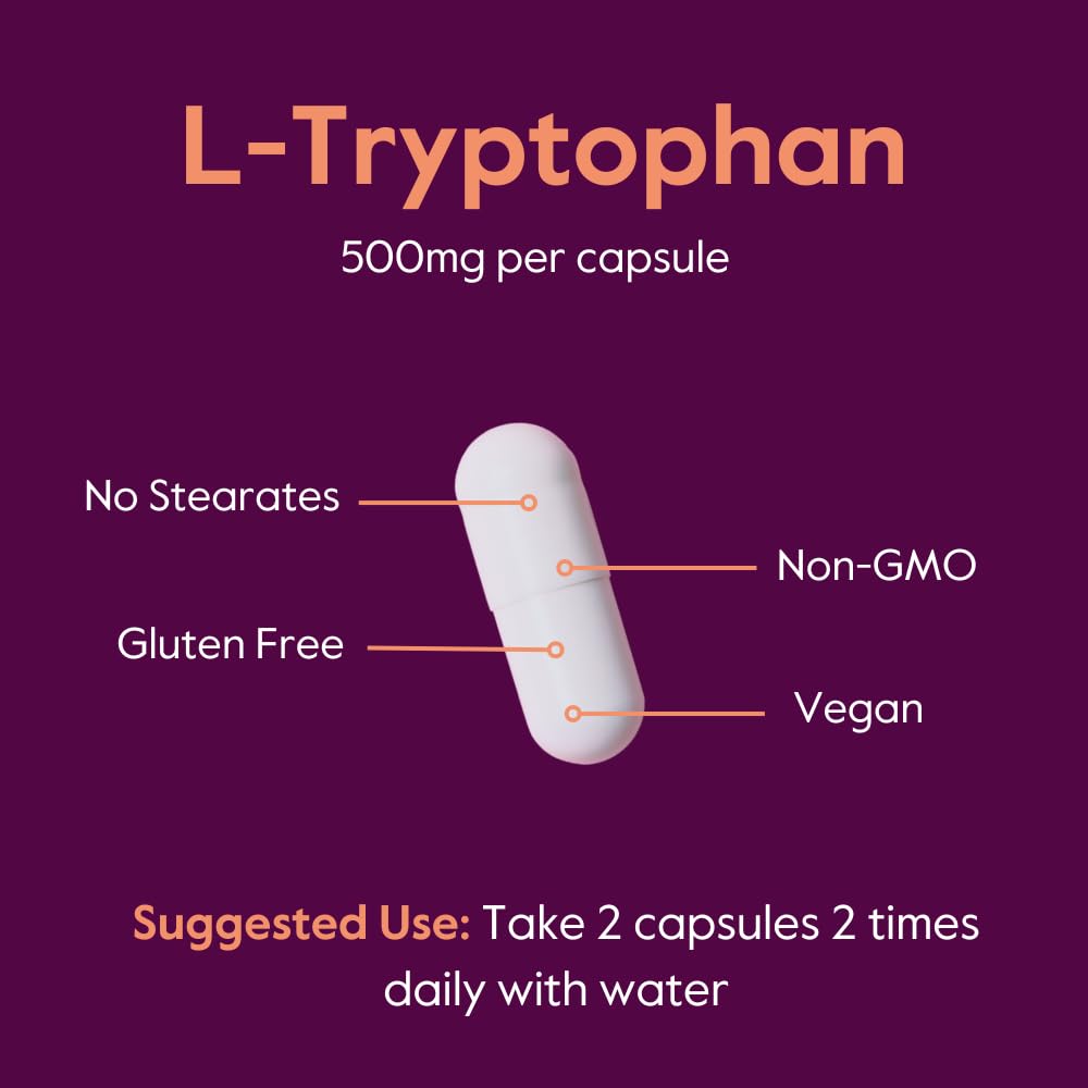 BESTVITE L-Tryptophan 500 mg, étiquette du produit