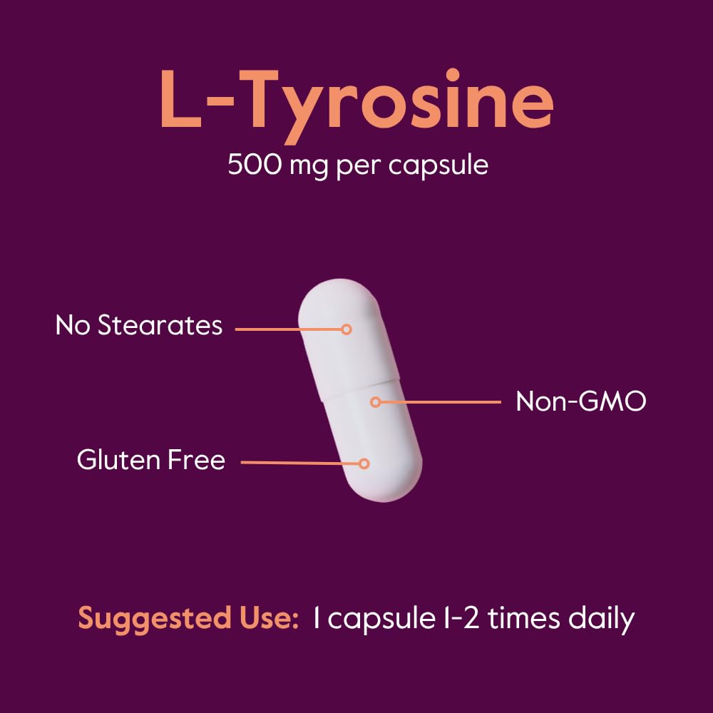 BESTVITE L-Tyrosine 500mg 240 capsules ouvertes