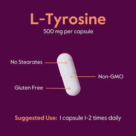 BESTVITE L-Tyrosine 500mg 240 capsules ouvertes