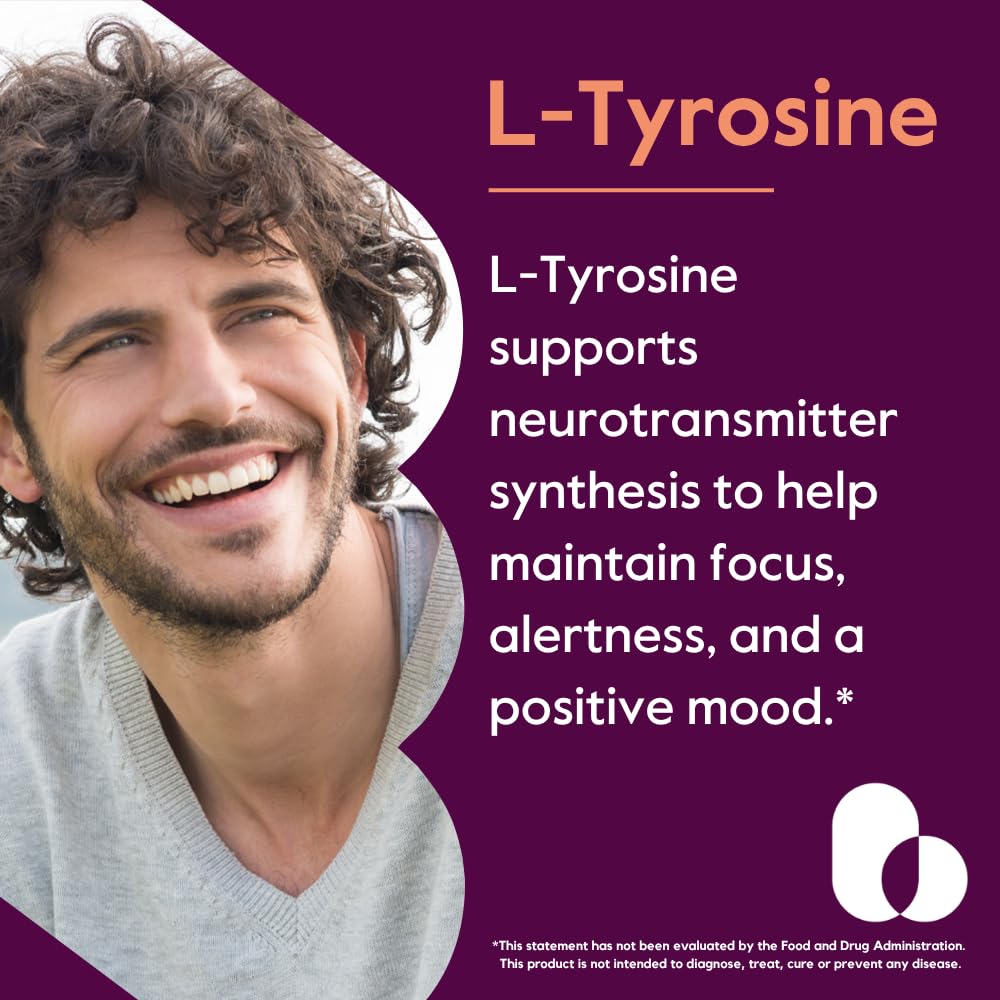 BESTVITE L-Tyrosine 500mg 240 capsules vue arrière