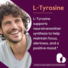BESTVITE L-Tyrosine 500mg 240 capsules vue arrière