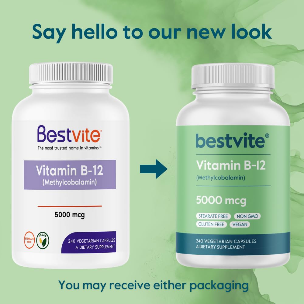 BESTVITE logo sur l'emballage Vitamine B12 5000mcg