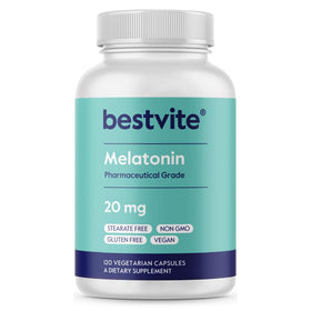 BESTVITE Melatonin 20mg 120 Veg Caps vue de face