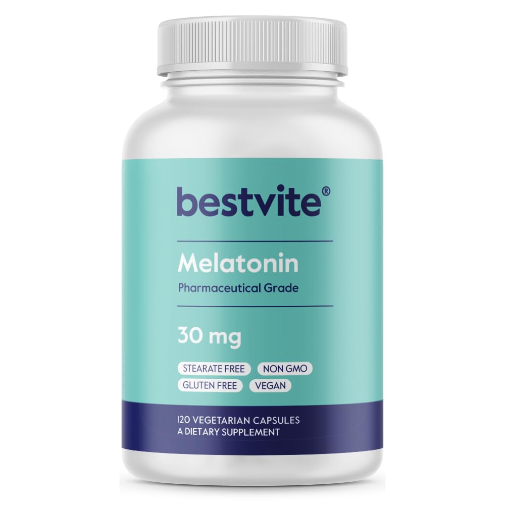 BESTVITE Melatonin 30mg 120 Veg Caps packaging front view