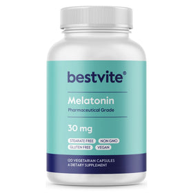 BESTVITE Melatonin 30mg 120 Veg Caps packaging front view