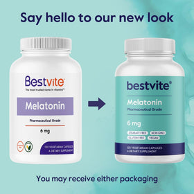 BESTVITE Melatonin 6mg 240 capsules, vue en perspective