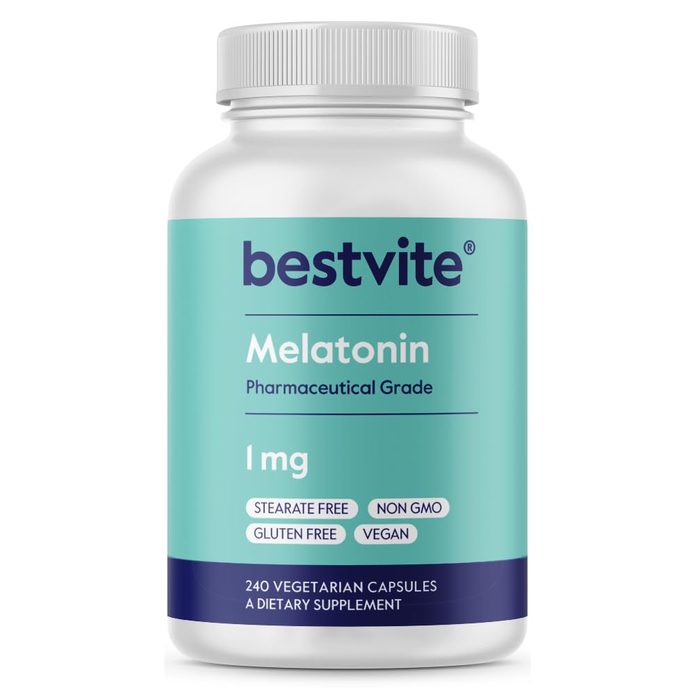 BESTVITE Mélatonine 1mg 240 capsules végétales, vue de face