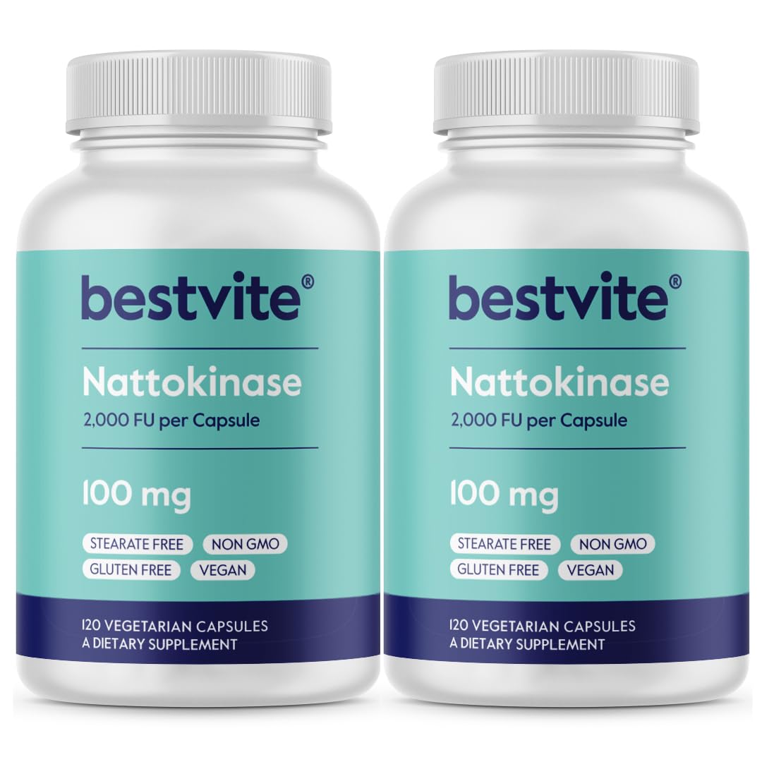 BESTVITE Nattokinase 100mg 240 gélules végétariennes, packaging avant