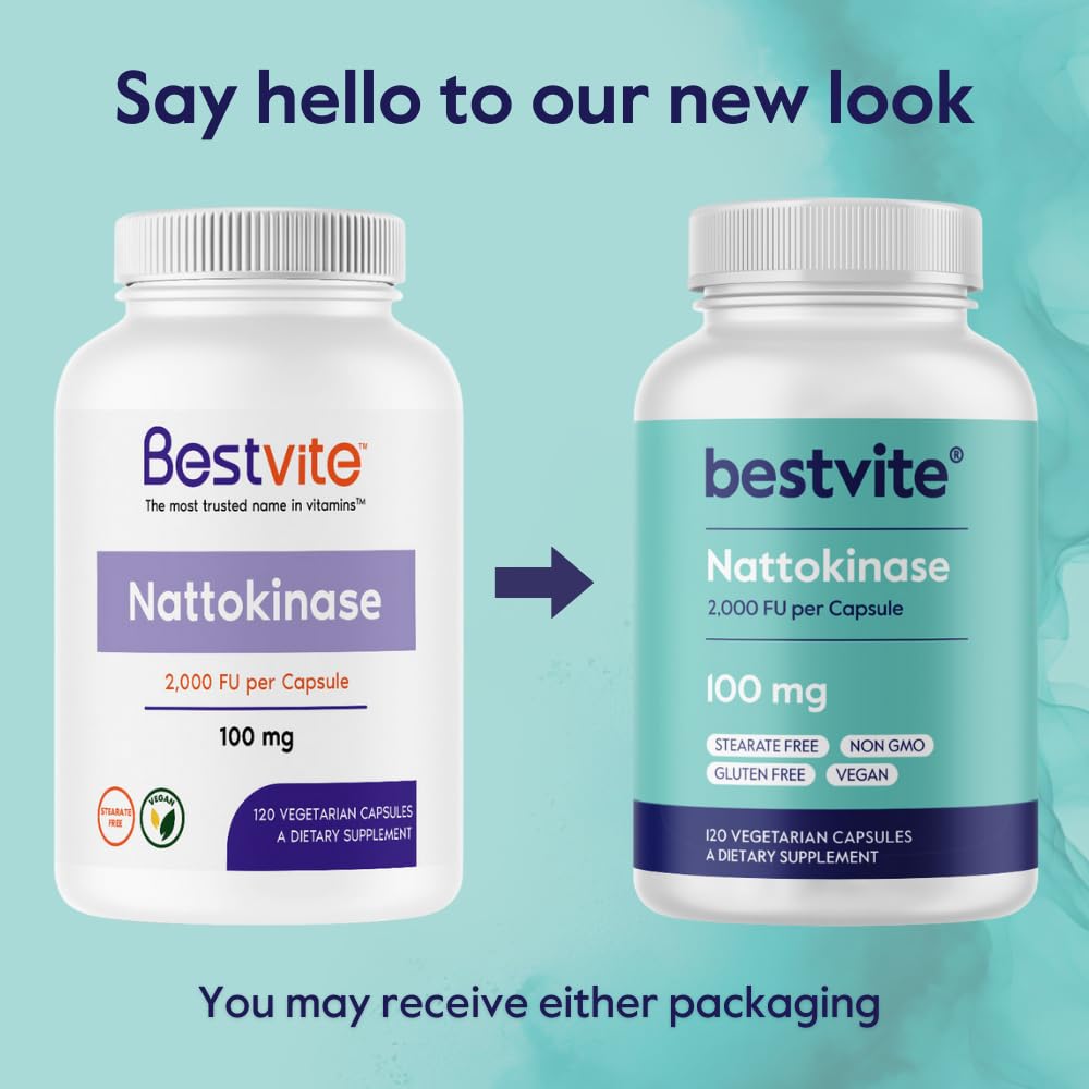 BESTVITE Nattokinase 100mg, gélules dans une main