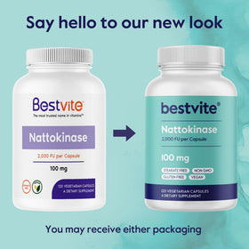 BESTVITE Nattokinase 100mg, gélules dans une main
