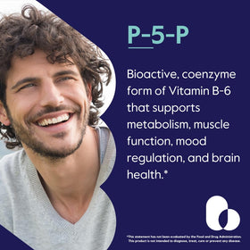 BESTVITE P-5-P 100mg back view showing ingredients