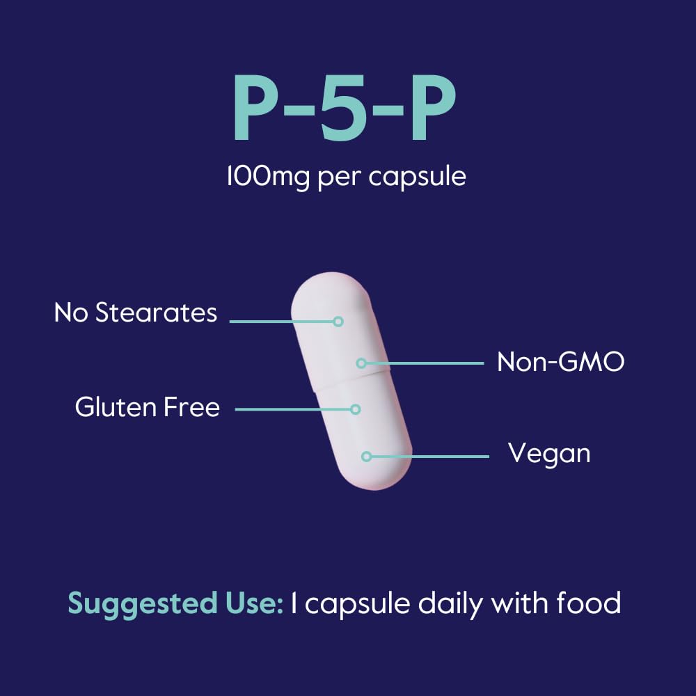 BESTVITE P-5-P 100mg capsules on a wooden table