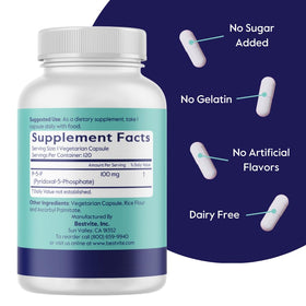 BESTVITE P-5-P 100mg side view of packaging