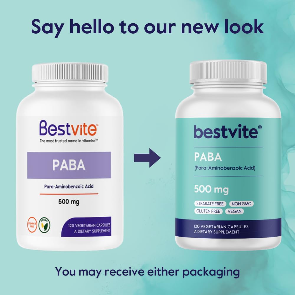BESTVITE PABA 500 mg capsules avec étiquette