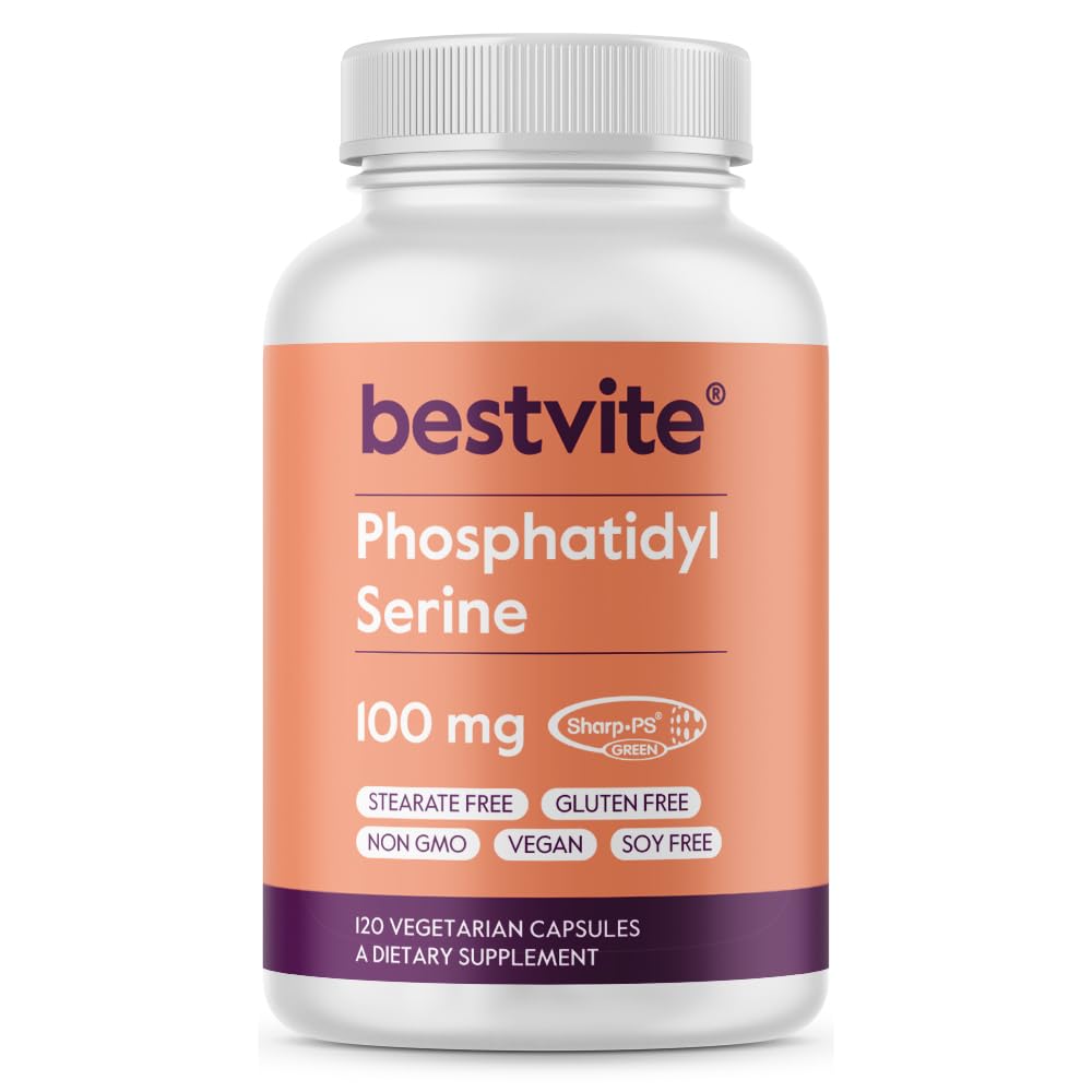 BESTVITE Phosphatidylserine 100mg 120 Veg Caps front view