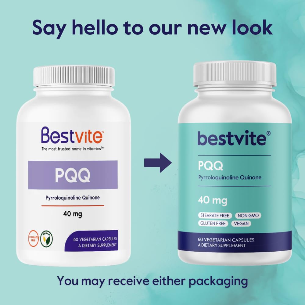 BESTVITE PQQ 40mg capsule végétale avec un verre d'eau