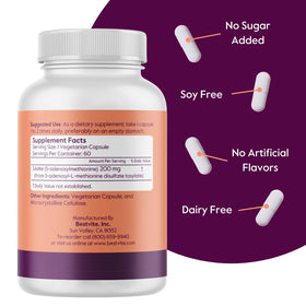 BESTVITE SAM-e 200mg Capsule Végétarienne Détails