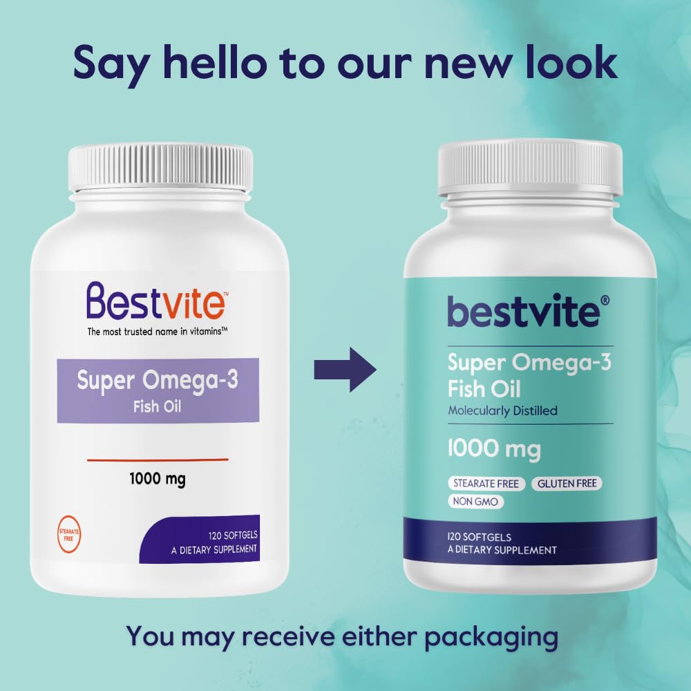 BESTVITE Super Omega-3 1000mg gélules dans une cuillère