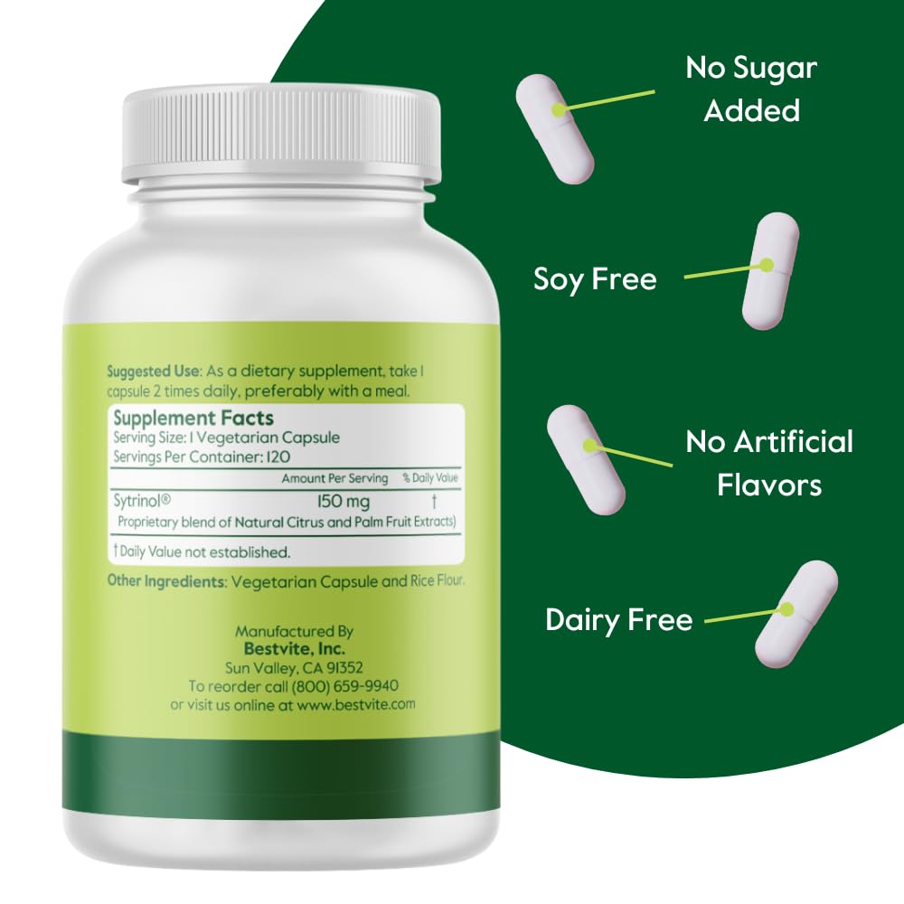 BESTVITE Sytrinol 150 mg détail des capsules dans un pot