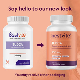 BESTVITE TUDCA 250mg avec capsules en main