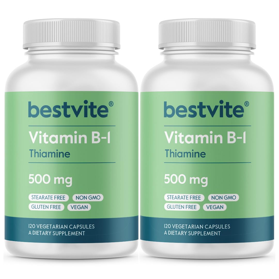 BESTVITE Vitamine B-1 500mg gélules végétales vue avant