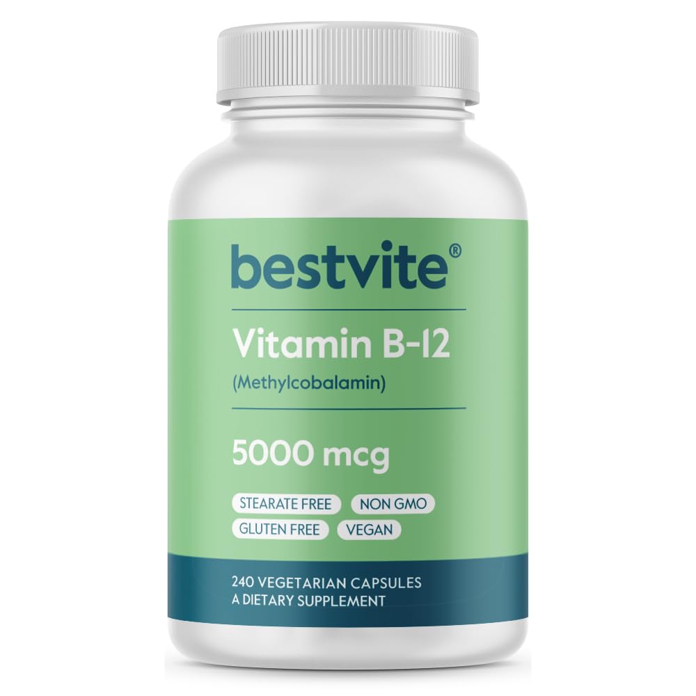BESTVITE Vitamine B12 5000mcg capsules végétales avant
