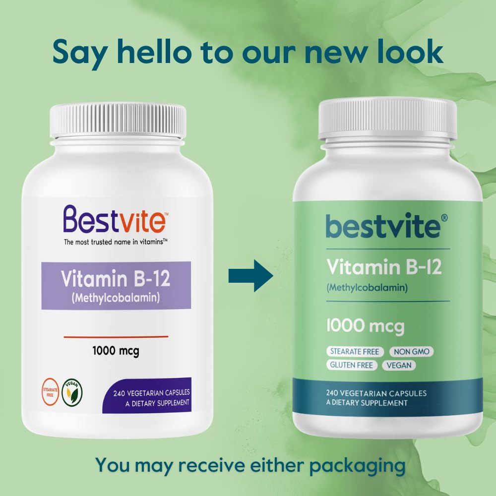 BESTVITE Vitamine B12 Methylcobalamine avec verre d'eau