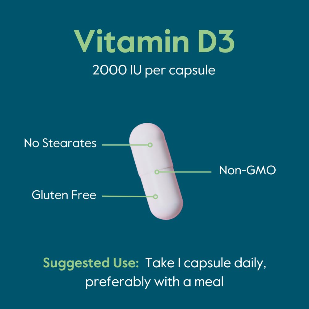 BESTVITE Vitamine D3 2000 UI 240 gélules, présentation sur une table