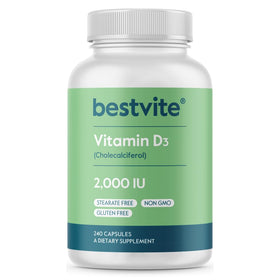 BESTVITE Vitamine D3 2000 UI 240 gélules, vue avant