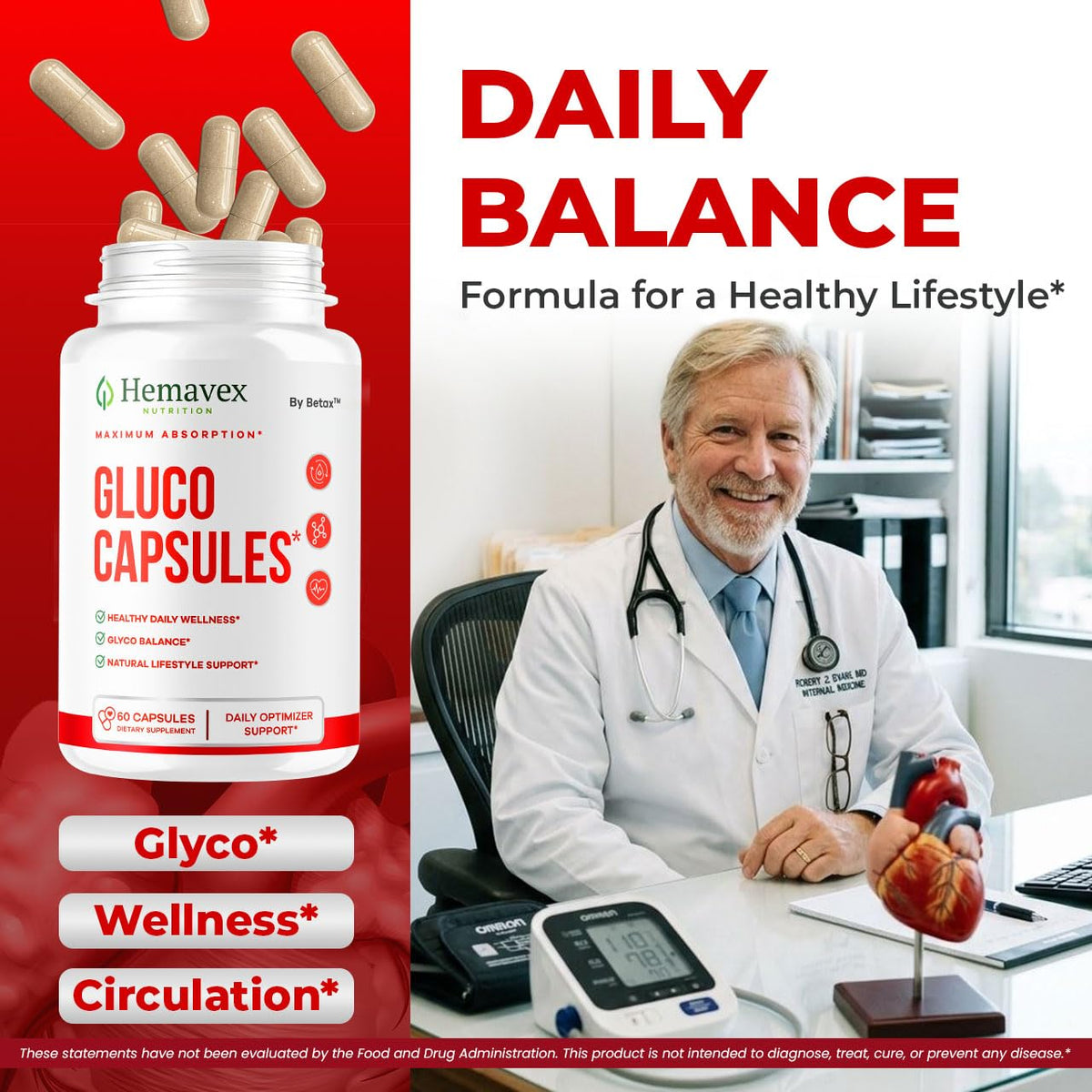 BetaX Hemavex Capsules emballage et étiquette